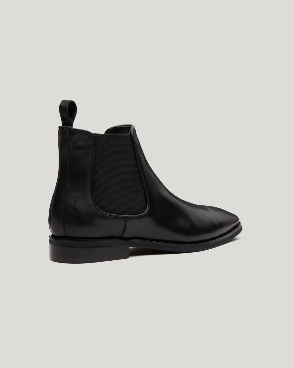 Black Leather Chelsea Boot